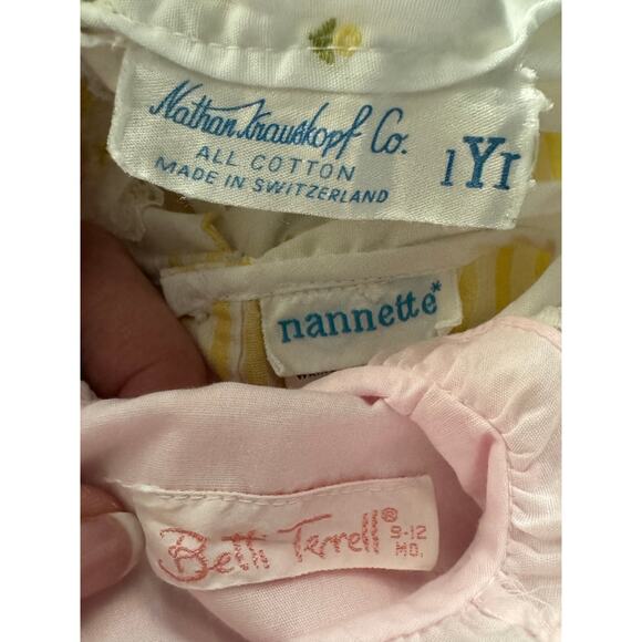 Vintage Betti Terrell, Nathan Krauskopf Co. & Nannette baby dress bundle 9-12 M - Picture 11 of 12